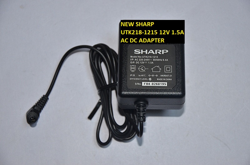 NEW SHARP UTK218-1215 12V 1.5A AC DC ADAPTER